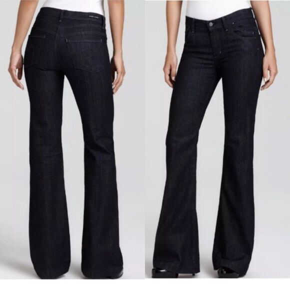 Citizens Of Humanity Denim - Citizens of Humanity Hutton Medium Rise Wide Leg Jeans Women's Sz 25 Dark Blue